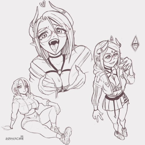 Succubus concept sketches for patreon - 2022